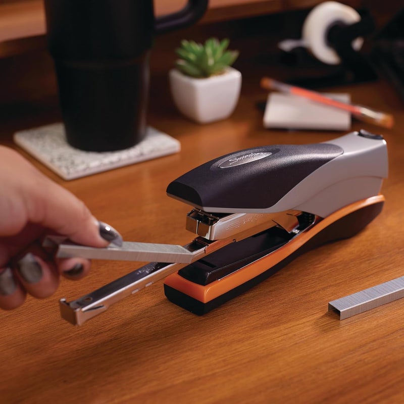 Swing Line Stapler, 40 Sheet Capacity, Optima 40, Jam Free, Reduced Effort, Soft Grip, Metal, Orange and Gray (87845) - Image 4